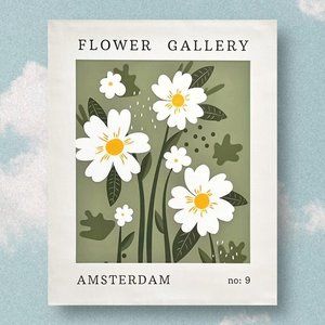 Flower Gallery canvas poster, BRAND NEW